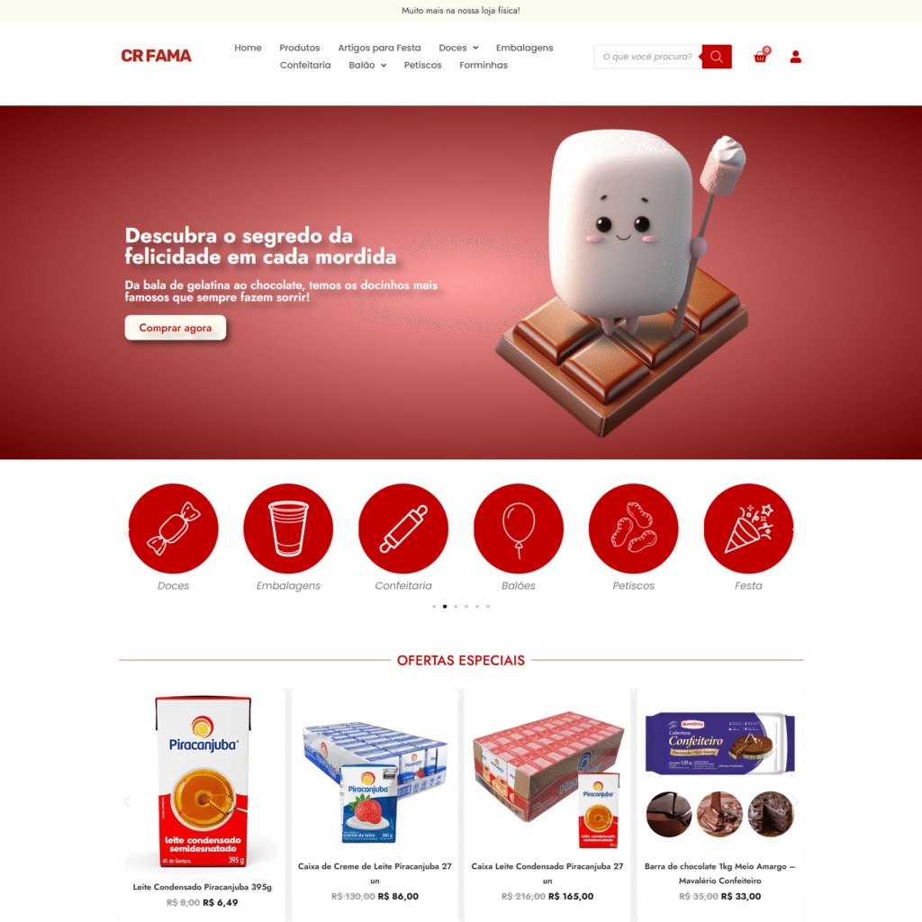 criação de site para loja de variedades - andressa web designer