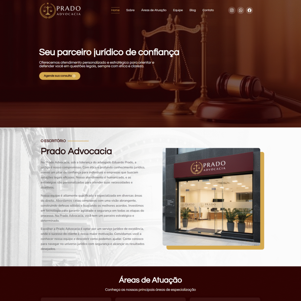 criação de site de advocacia - andressa web design