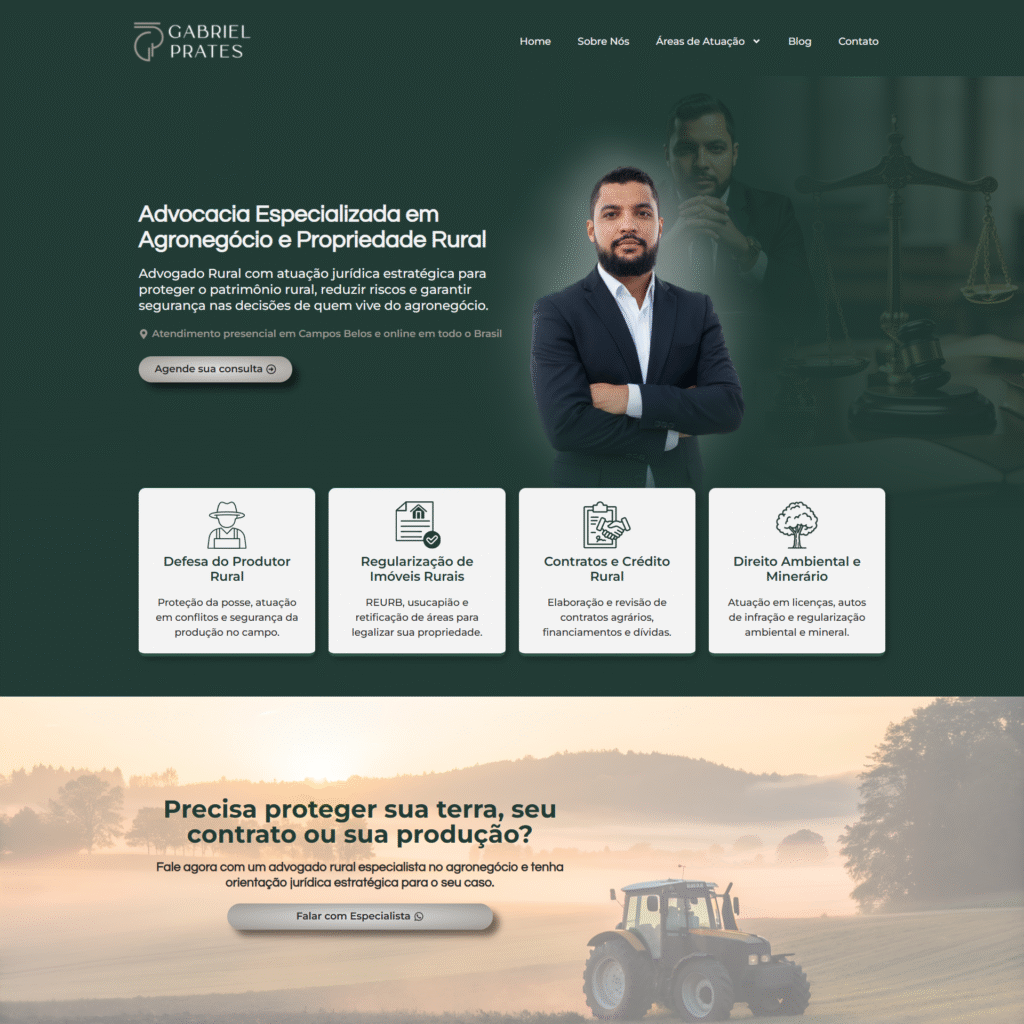 Criação de site profissional para advogado e advocacia